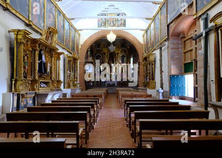 Peru Maras - Catholic church El Templo Mayor San Francisco de Asis Church chapel Stock Photo