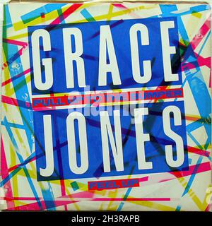Grace Jones 1983 Pull up to the Bumper 12 Inch Record Album Original Vintage Vinyl Single A Stock Photo