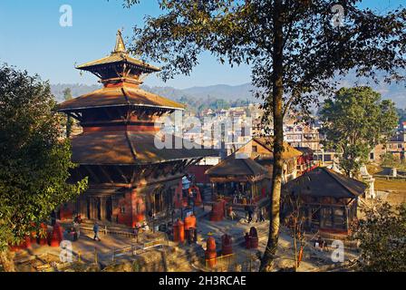 Nepal. Kathmandu valley. Hindu Temple of Gokarna Mahadev. Stock Photo