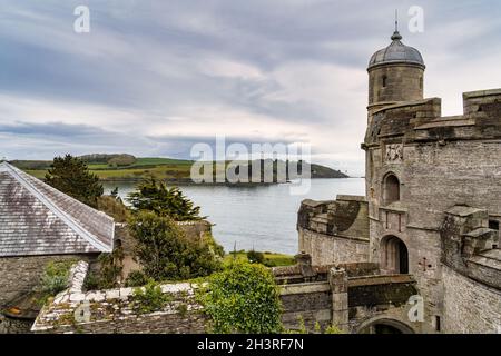 ST MAWES, CORNWALL, UK - MAY 12 : View of the Castle in St Mawes, Cornwall on May 12, 2021 Stock Photo