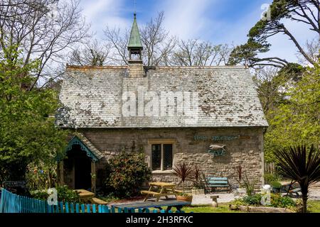 HELSTON, CORNWALL, UK - MAY 14 : The Holy Mackerel Cafe in Helston,  Cornwall on May 14, 2021 Stock Photo