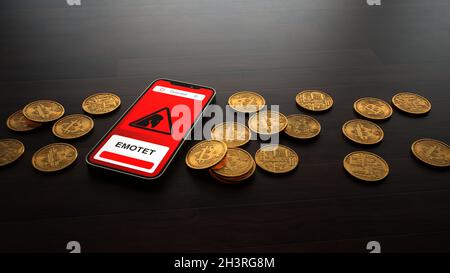 Ransom Malware Bitcoin Payment Stock Photo