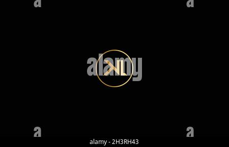 LETTERS KL LOGO DESIGN WITH NEGATIVE SPACE EFFECT FOR ILLUSTRATION USE Stock Vector