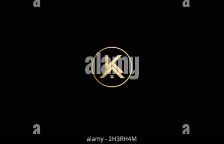 LETTERS KA LOGO DESIGN WITH NEGATIVE SPACE EFFECT FOR ILLUSTRATION USE Stock Vector