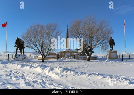 Martyrdom monument in Sarikamis district of Kars city of Turkey. Stock Photo