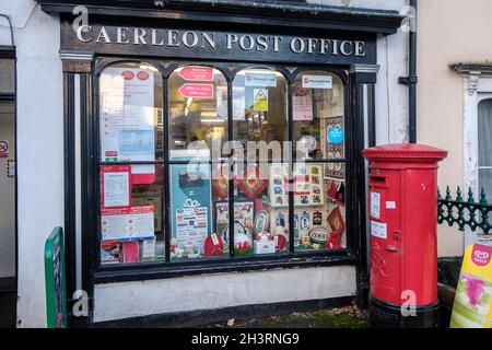 The Post Office in High Street, Caerleon, Monmouthshire, Wales Stock Photo