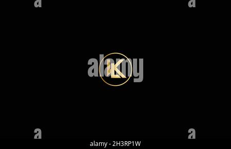 LETTERS LK LOGO DESIGN WITH NEGATIVE SPACE EFFECT FOR ILLUSTRATION USE Stock Vector