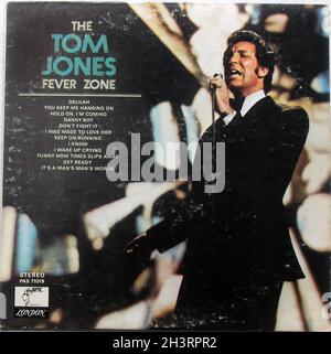 Tom Jones Fever Zone 1960s Lp Record Album Original Vintage Vinyl Stock Photo