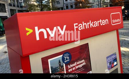 Hamburg, Germany. 28th Oct, 2021. A Ticket Machine Of The Hvv ...