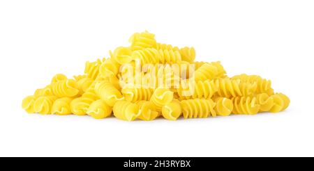 Raw spiral pasta Stock Photo