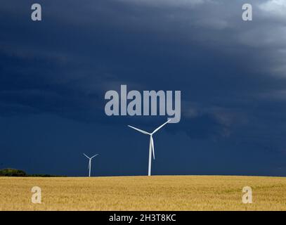 Prairie Storm Clouds Canada Stock Photo