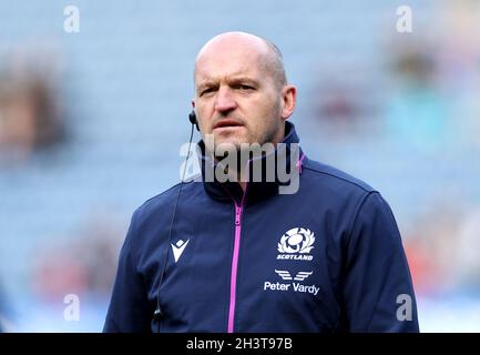 Scotland head coach Gregor Townsend before the Autumn Nations Series match at BT Murrayfield Stadium, Edinburgh. Picture date: Saturday October 30, 2021. Stock Photo