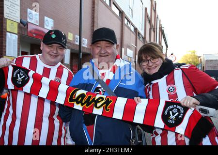 Sheffield, UK. 30th October 2021.  Fans for fans feature during the Sky Bet Championship match at Bramall Lane, Sheffield. Picture credit should read: Alistair Langham / Sportimage Stock Photo