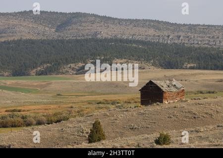 An old barn in the western United States Stock Photo