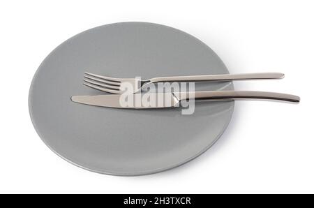 Plate and cutlery Stock Photo