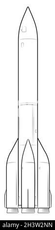 Space rocket - vector illustration of a vehicle. Stock Vector