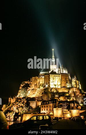 Light-up in Le Mont-Saint-Michel night view