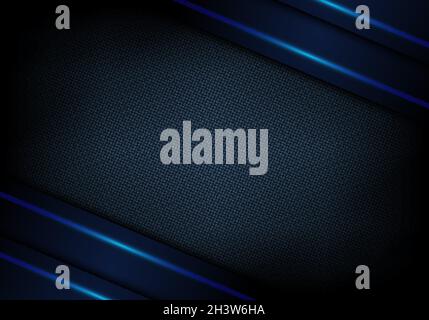 Abstract template blue stripes diagonal light decoration on grid background. Vector graphic illustration Stock Vector