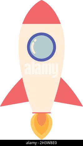 launching spaceship icon Stock Vector