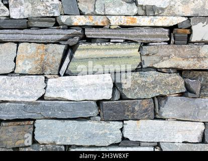 The stone wall texture background natural color.Background of stone wall texture photo.Natural stone wall texture for background.Old Brick texture, Gr Stock Photo