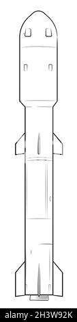 Space rocket - vector illustration of a vehicle. Stock Vector