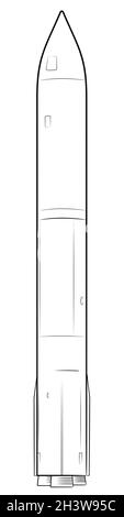 Space rocket - vector illustration of a vehicle. Stock Vector