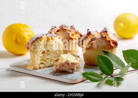Soffioni with ricotta are a typical dessert of Abruzzo. Stock Photo