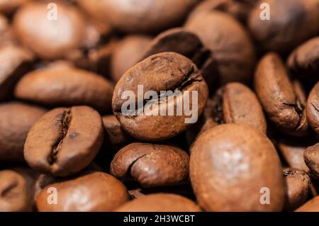 Roasted coffee beans Stock Photo