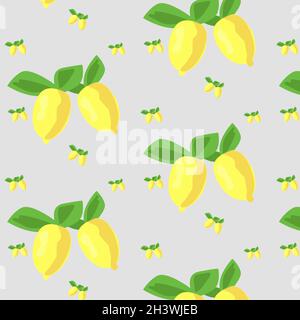 Seamless pattern, various realistic ripe fruits - Vector Stock Photo