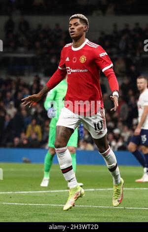 London, England, 30th October 2021. Fred of Manchester United applauds ...