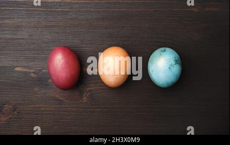 Three Easter eggs Stock Photo