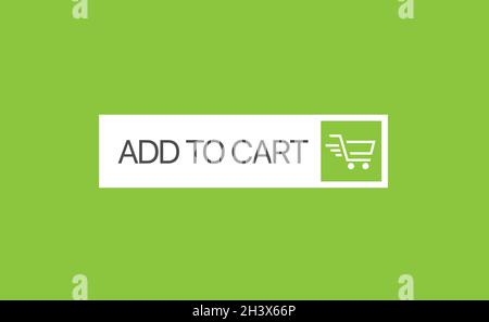 Add to cart button Shopping cart icon Flat design Stock Vector
