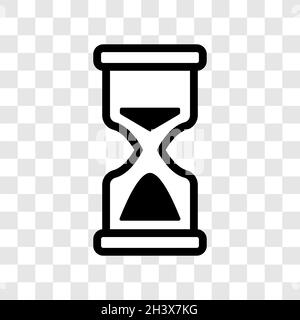 Hourglass sand stopwatch icon. Loading pointer web or app UI symbol. Vector illustration isolated on transparent background. Stock Vector