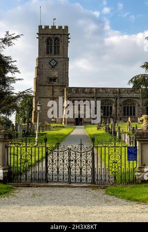 HANMER, CLWYD, WALES - JULY 10 : View of St.Chads Church in Hanmer, Wales on July 10, 2021 Stock Photo