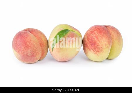 Peaches isolated on white Stock Photo