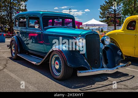 Reno, NV - August 4, 2021: 1933 Plymouth Model PC Sedan at a local car show. Stock Photo