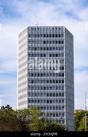 ITU, International Telegraph Union, tower building, Place des Nations, Geneva, Switzerland Stock Photo