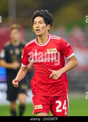 Genki Haraguchi, Union Berlin 24  in the match 1.FC UNION BERLIN - FC BAYERN MUENCHEN 2-5 1.German Football League on October 30, 2021 in Berlin, Germany. Season 2021/2022, matchday 10, 1.Bundesliga, FCB, München, 10.Spieltag. Photographer: Peter Schatz   - DFL REGULATIONS PROHIBIT ANY USE OF PHOTOGRAPHS as IMAGE SEQUENCES and/or QUASI-VIDEO -