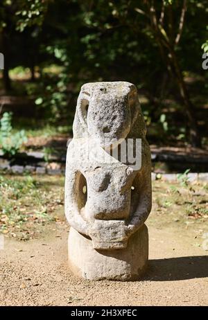 Stone statue kurgan stelae Stock Photo