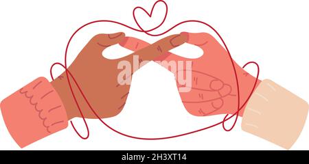 red string destiny Stock Vector