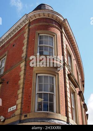 Close up of a typical old classical style 19th century commercial building in rochdale town centre Stock Photo