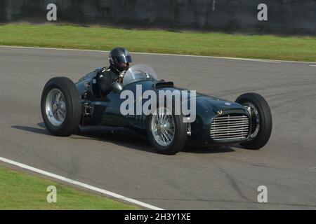 1950 Type 15 BRM V16 during the 70 years of BRM parade, Goodwood, Friday  September 18th 2021. National Motor museum. Built at Bourne, Lincolnshire. Stock Photo