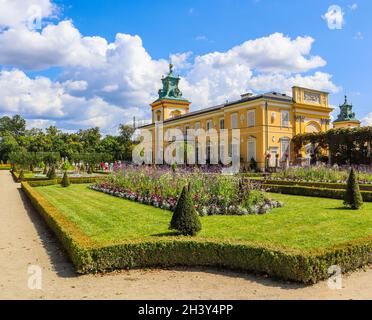 Royal Wilanow Palace in Warsaw. Residence of King John III Sobieski. Poland. August 2019 Stock Photo