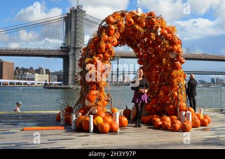 New York City s South Street Seaport Pumpkin Arch is back for this