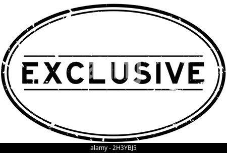 Grunge black exclusive word oval rubber seal stamp on white background Stock Vector