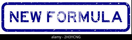 Grunge blue new formula word square rubber seal stamp on white background Stock Vector