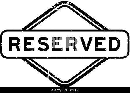 Grunge black reserved word rubber seal stamp on white background Stock Vector