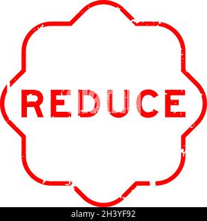 Grunge red reduce word rubber seal stamp on white background Stock Vector