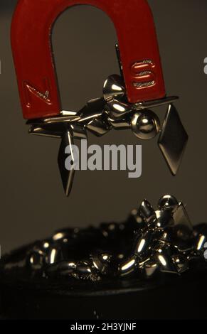 STUDIO IMAGE OF A MAGNET Stock Photo