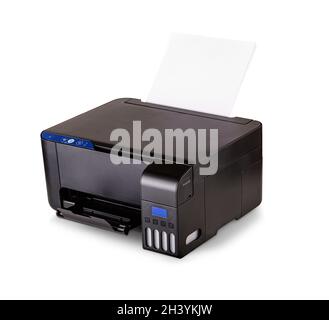 modern compact colore home printer isolated on white background Stock Photo
